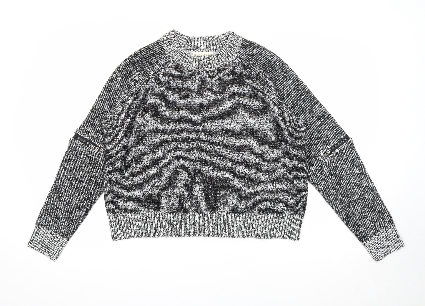 If It Were Me Mens Grey Round Neck Acrylic Pullover Jumper Size L Long Sleeve