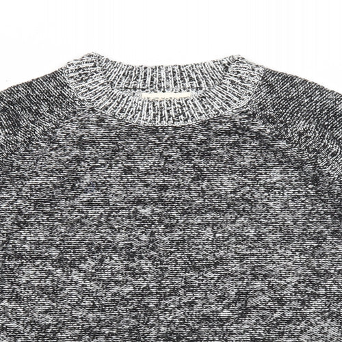 If It Were Me Mens Grey Round Neck Acrylic Pullover Jumper Size L Long Sleeve