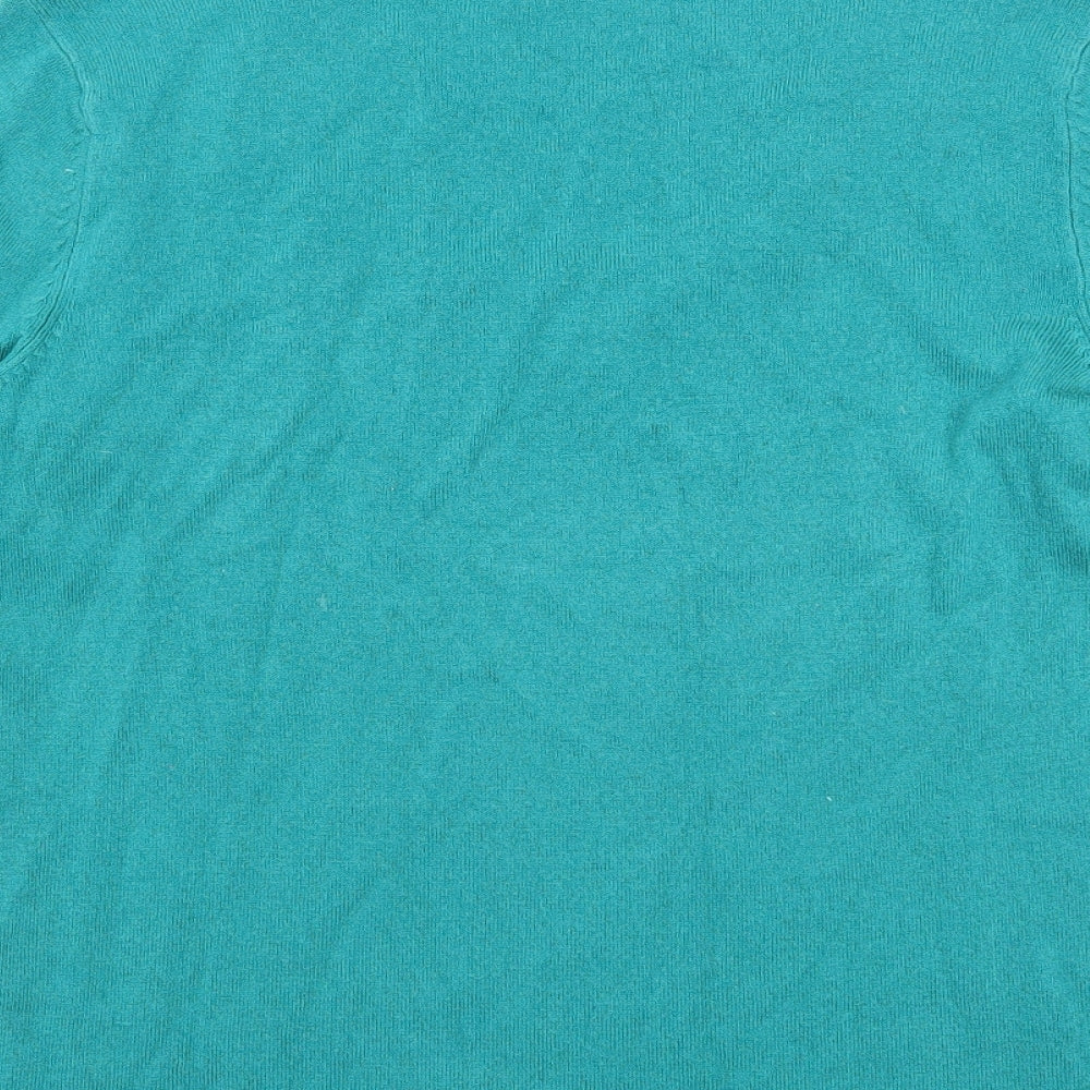 Eastex Womens Green Round Neck Acrylic Pullover Jumper Size 10