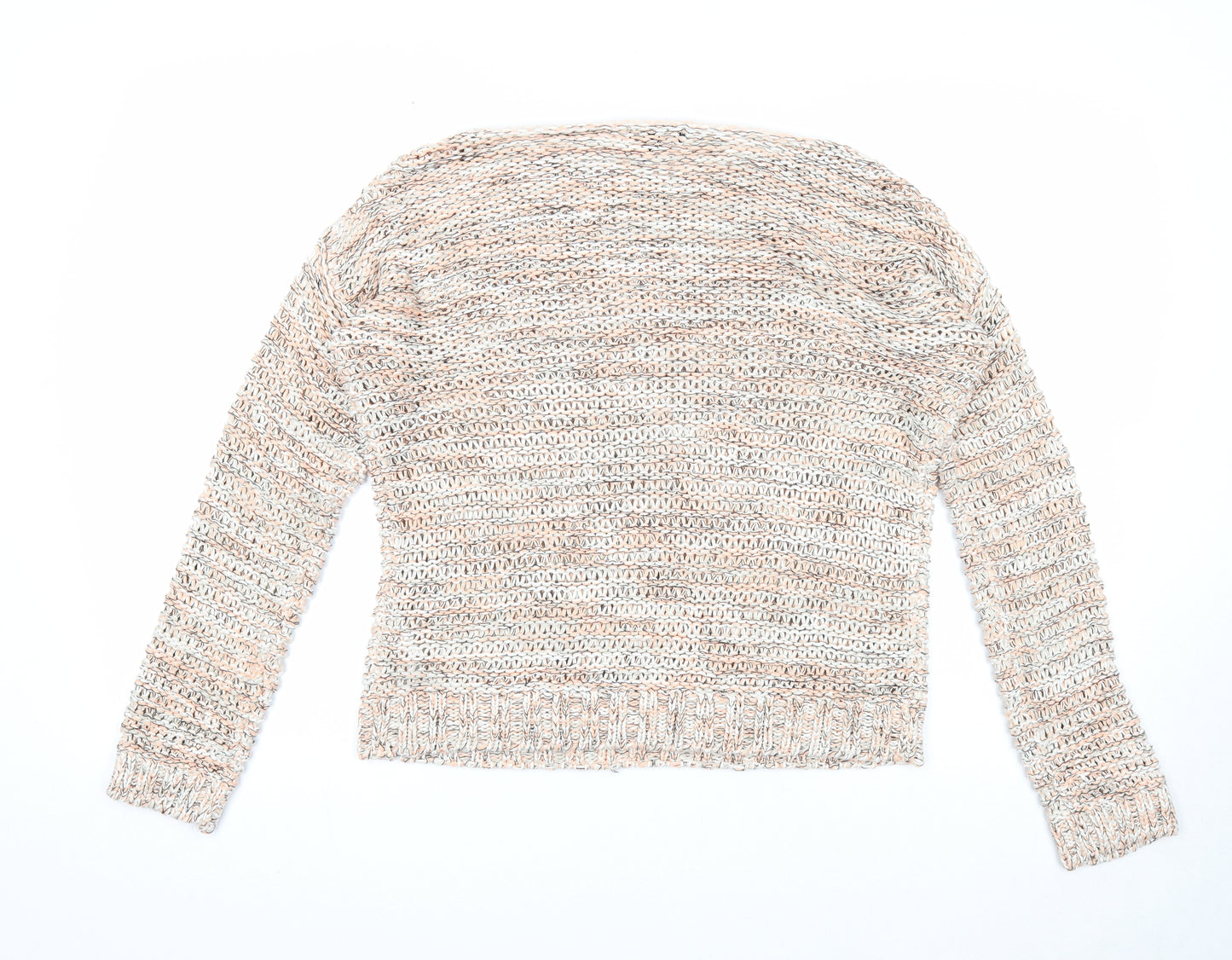 New Look Womens Multicoloured Boat Neck Acrylic Pullover Jumper Size M