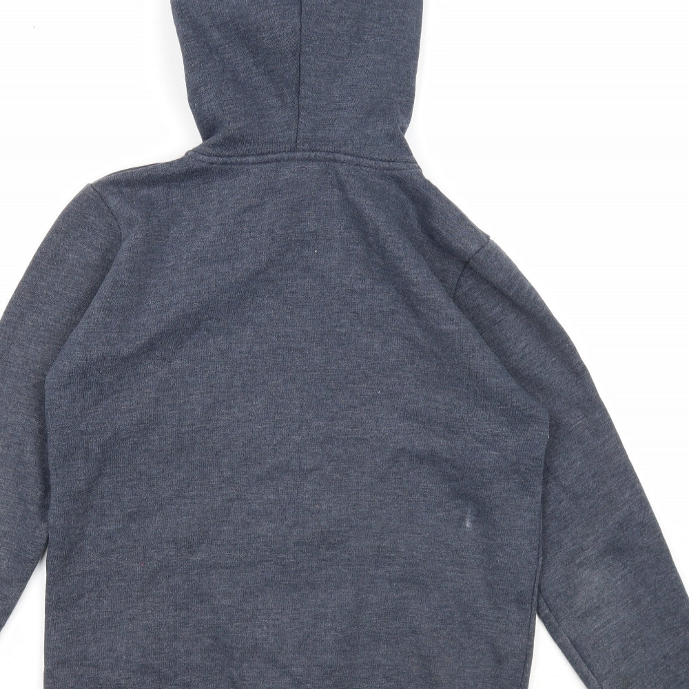 Weird Fish Girls Blue Cotton Full Zip Hoodie Size 11-12 Years Zip
