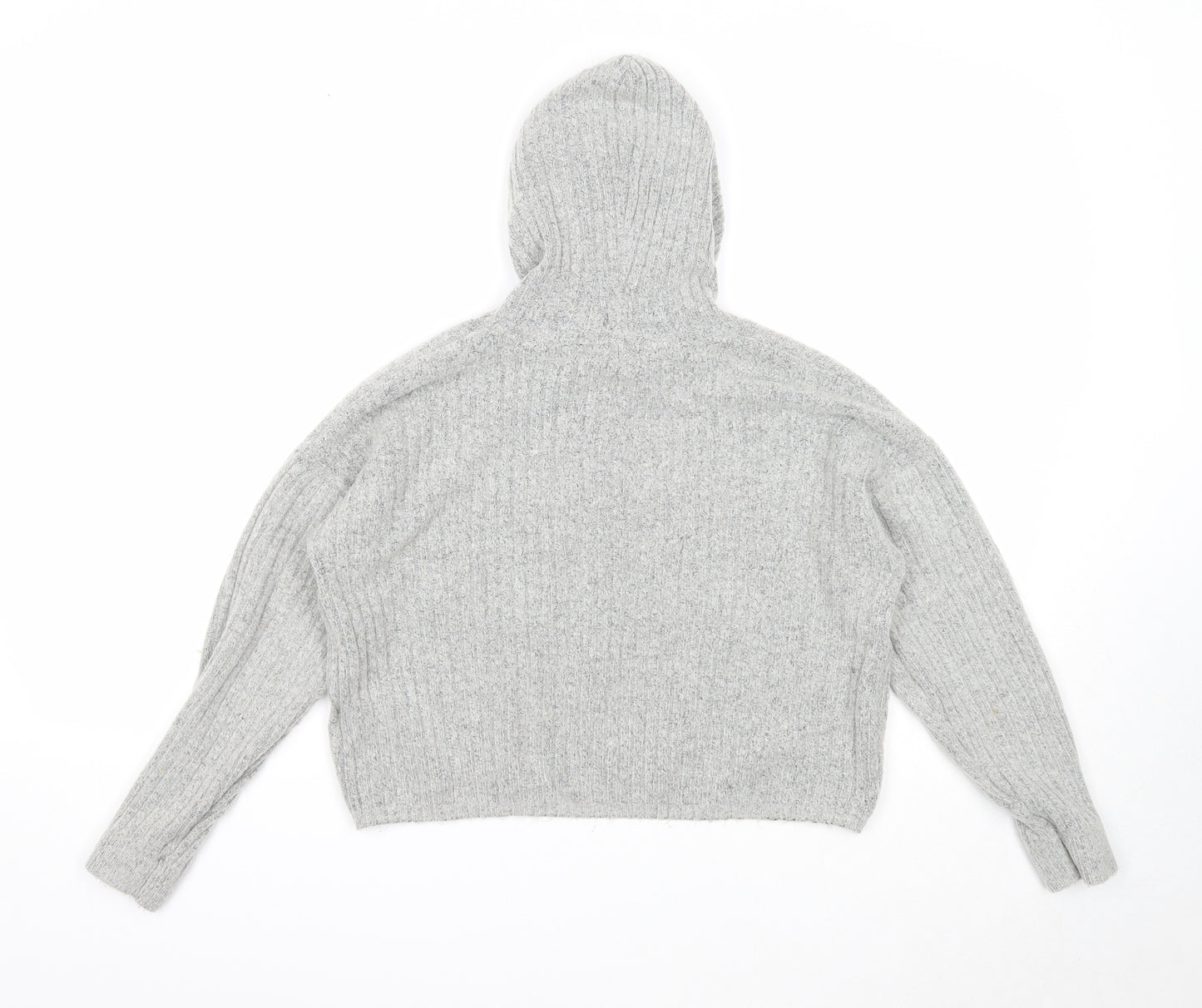 Brave Soul Womens Grey Round Neck Acrylic Pullover Jumper Size S