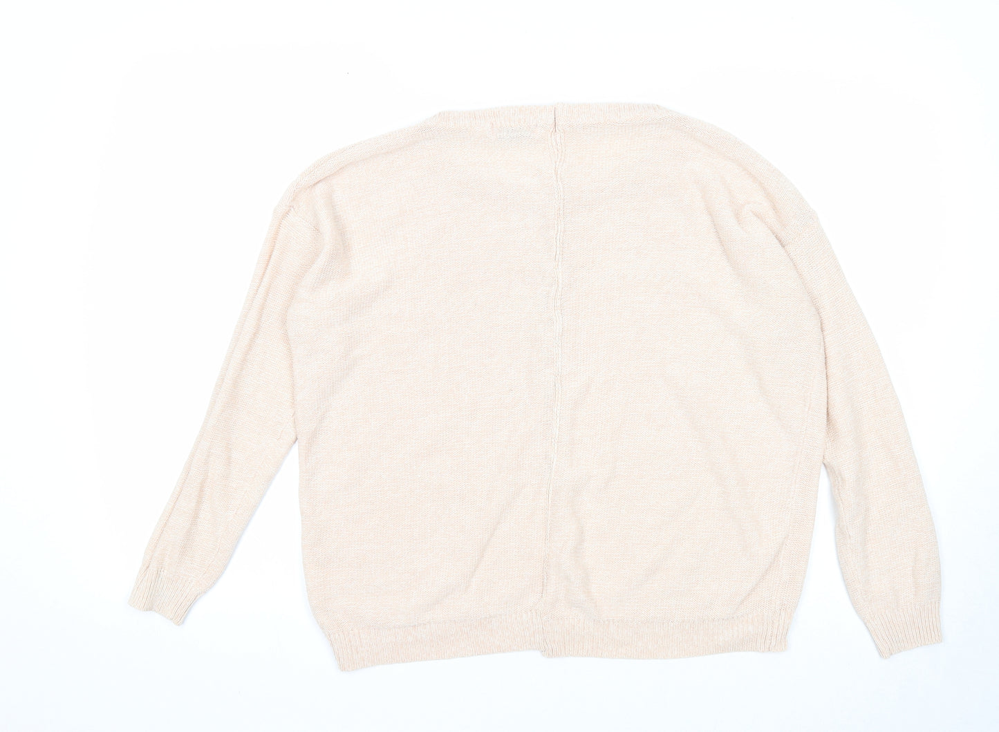Brave Soul Womens Pink Round Neck Acrylic Pullover Jumper Size 14