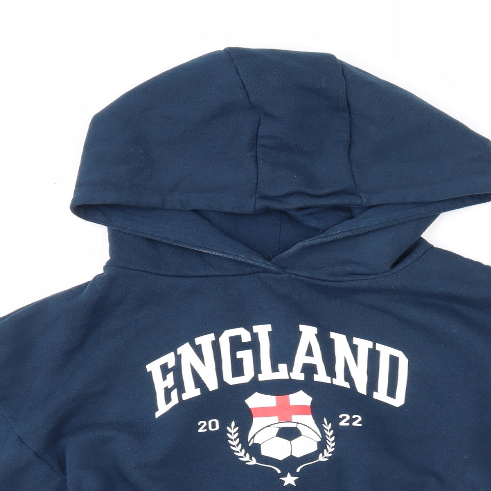 Primark Womens Blue Polyester Pullover Hoodie Size 6 Pullover - England Size 6-8