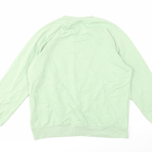 H&M Womens Green Cotton Pullover Sweatshirt Size M Pullover