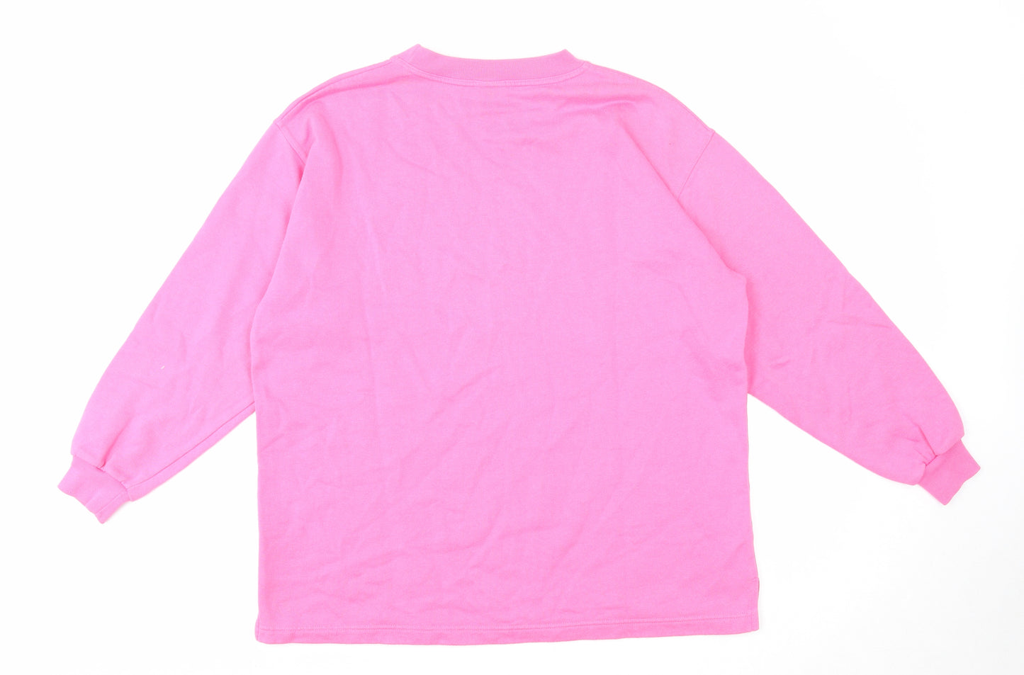 Damart Womens Pink Cotton Pullover Sweatshirt Size 16 Pullover