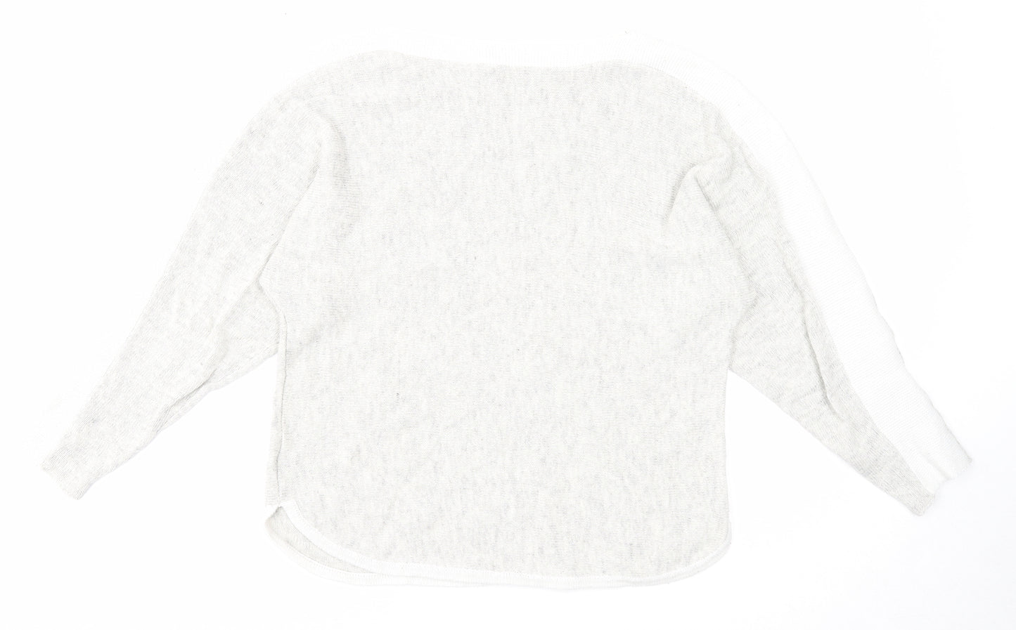 Oasis Womens Grey Boat Neck Viscose Pullover Jumper Size M