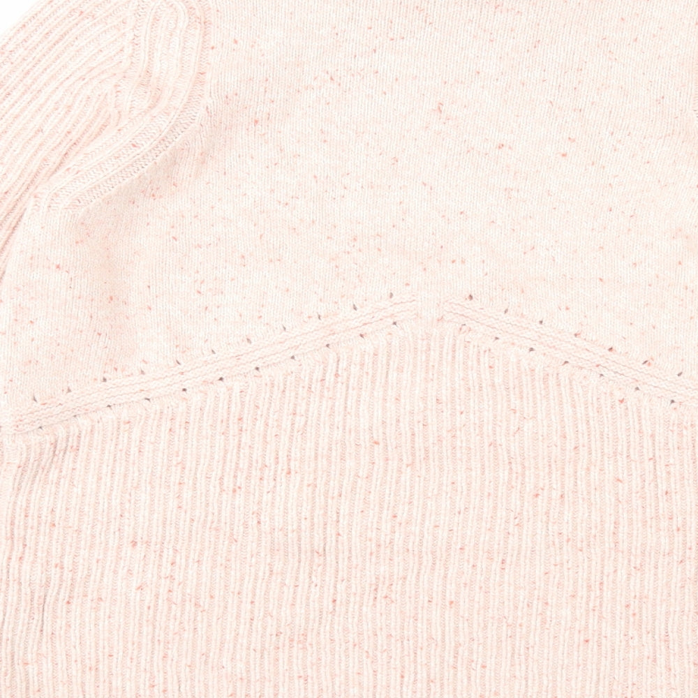 Per Una Womens Pink Round Neck Cotton Pullover Jumper Size M