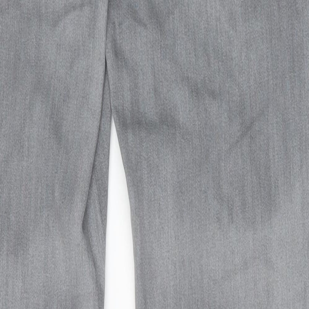 NEXT Womens Grey Cotton Skinny Jeans Size 14 Relaxed Zip