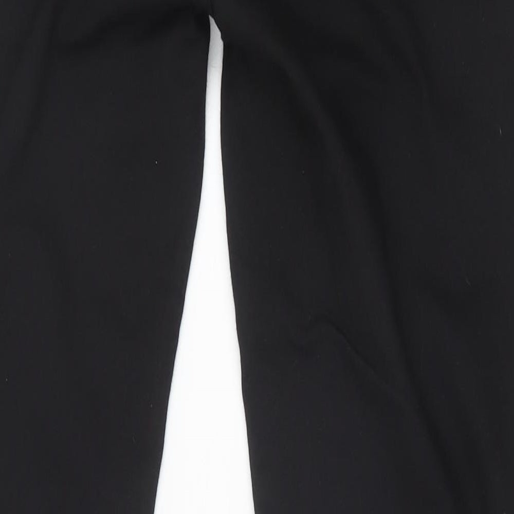 Fat Face Womens Black Cotton Trousers Size 12 Regular Zip
