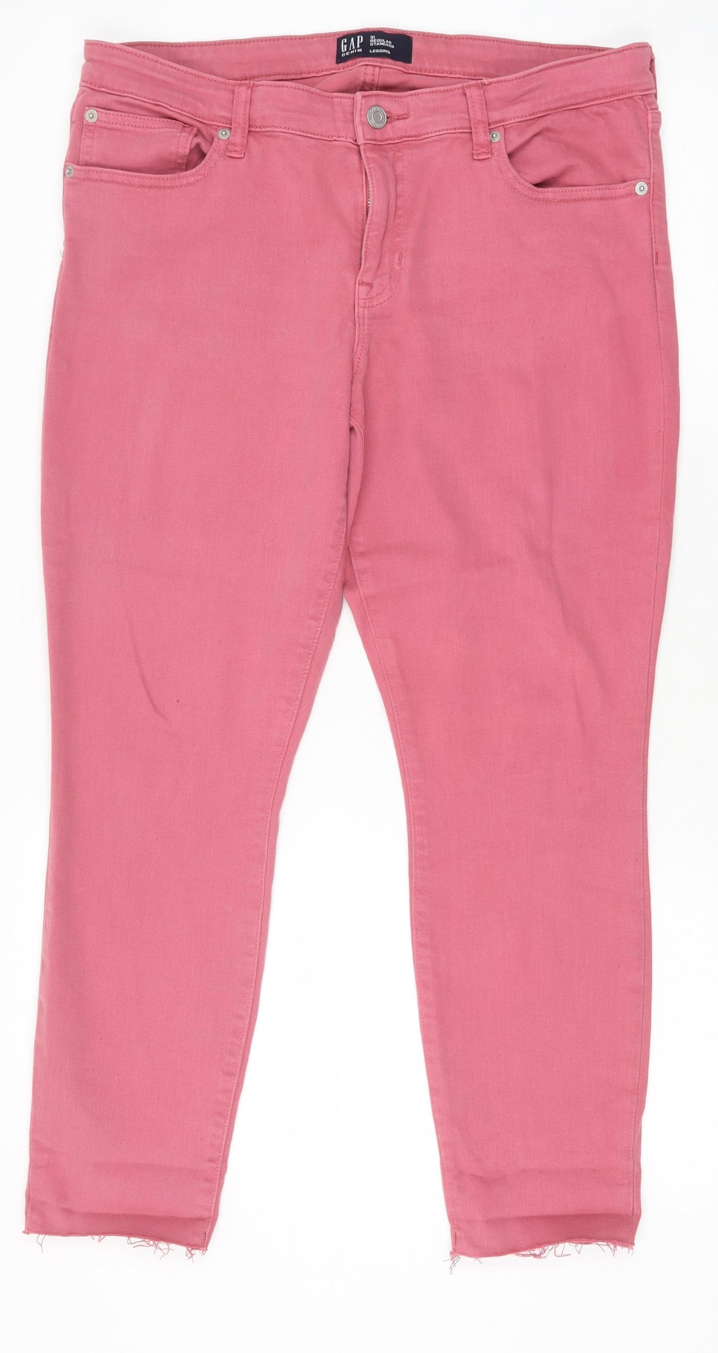 Gap Womens Pink Cotton Skinny Jeans Size 31 in Regular Zip