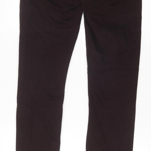 Topshop Womens Brown Cotton Straight Jeans Size 28 in Regular Zip