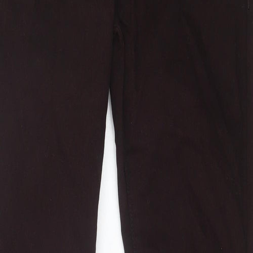 Topshop Womens Brown Cotton Straight Jeans Size 28 in Regular Zip