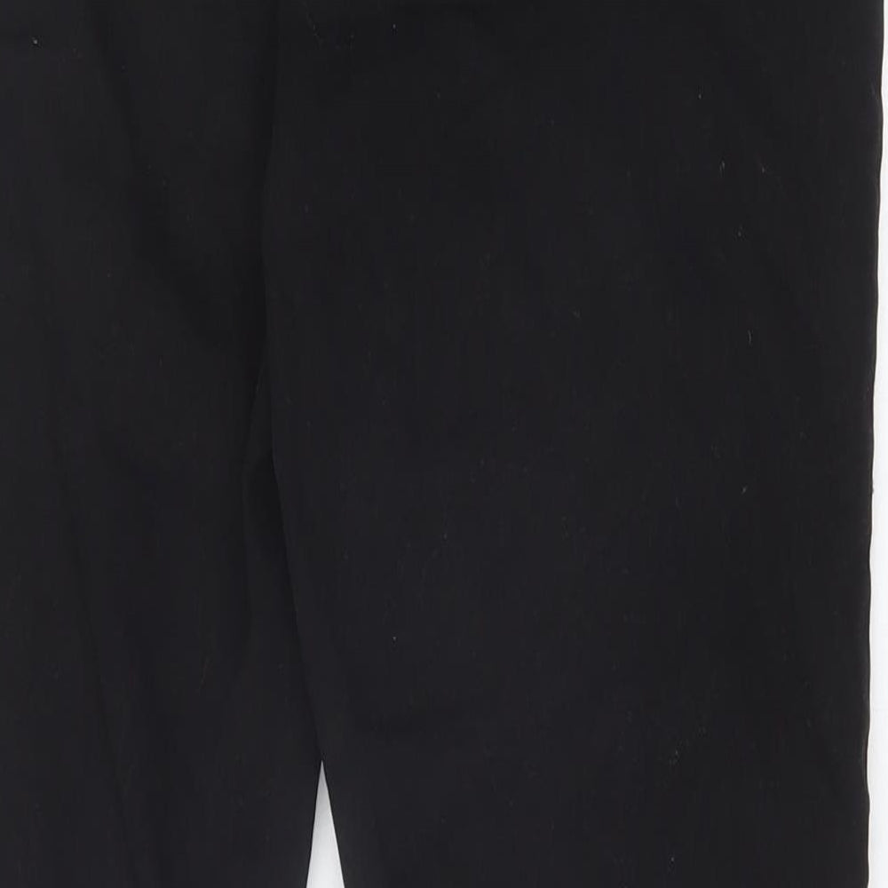Primark Womens Black Cotton Straight Jeans Size 16 Regular Zip
