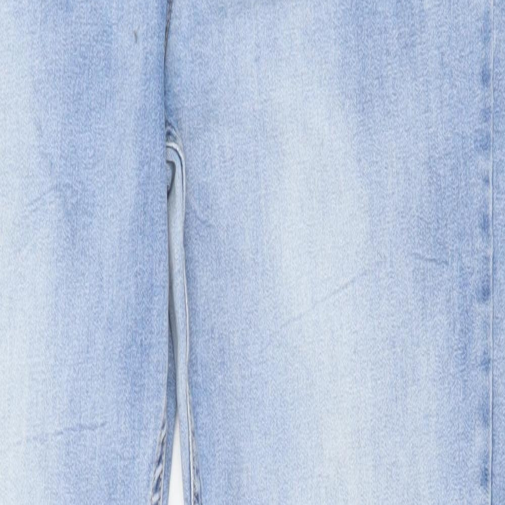 New Look Womens Blue Cotton Skinny Jeans Size 16 Slim Zip
