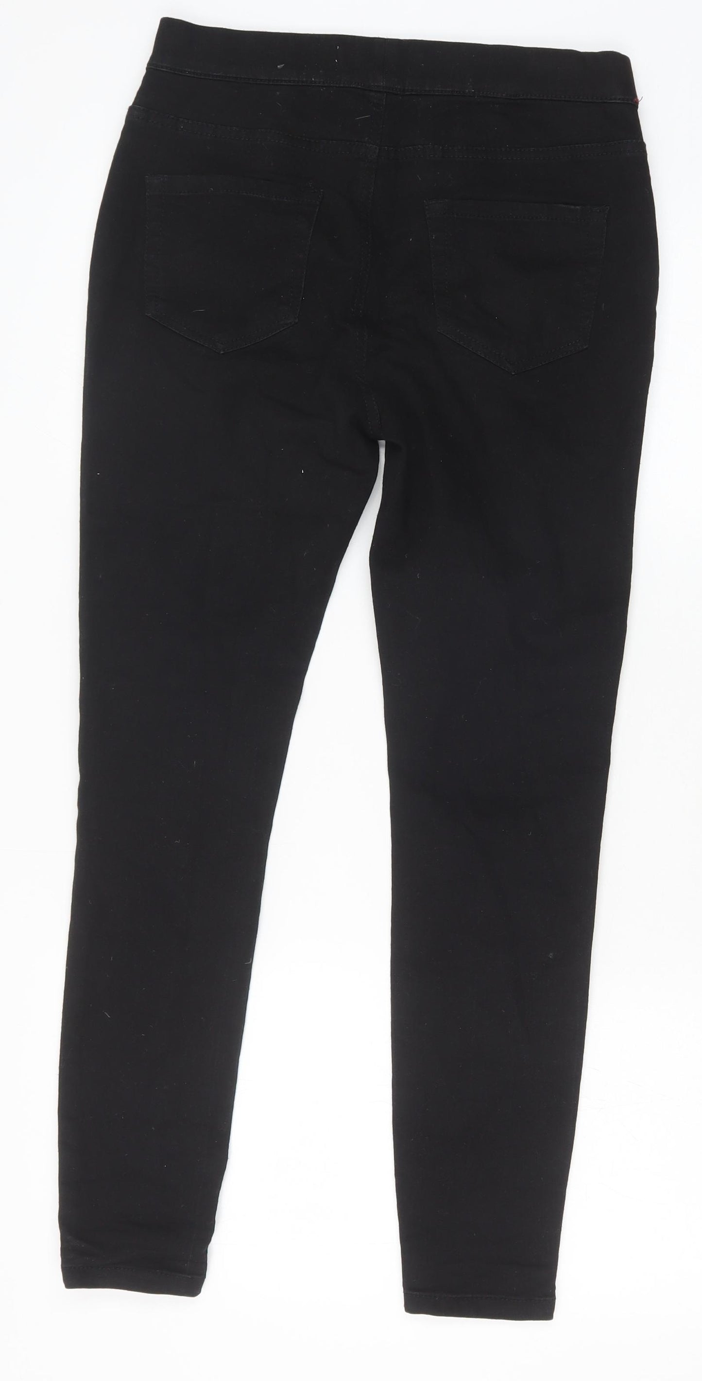 George Womens Black Cotton Jegging Trousers Size 10 Regular