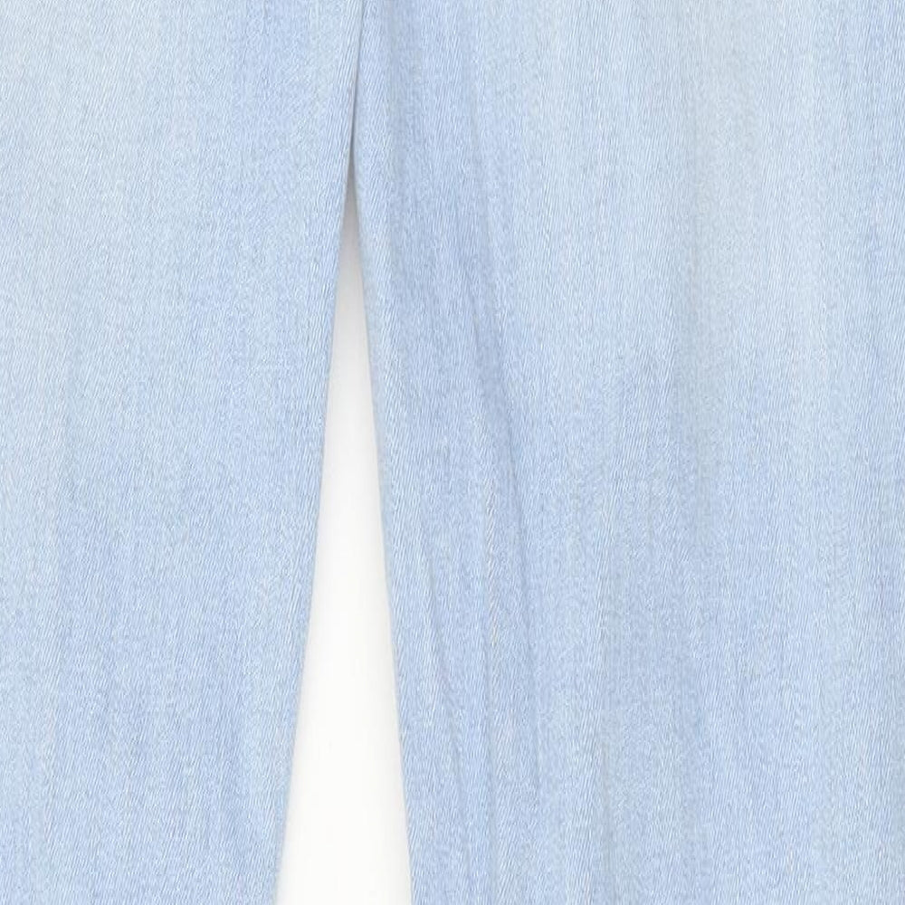 Topman Mens Blue Cotton Skinny Jeans Size 30 in Slim Zip