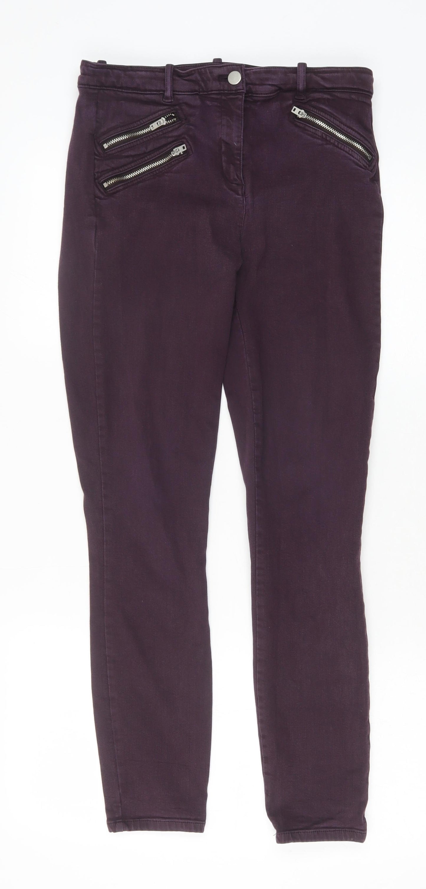 Gap Womens Purple Cotton Skinny Jeans Size 8 Regular Zip