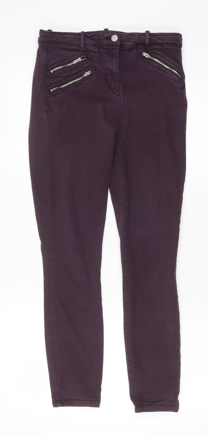 Gap Womens Purple Cotton Skinny Jeans Size 8 Regular Zip