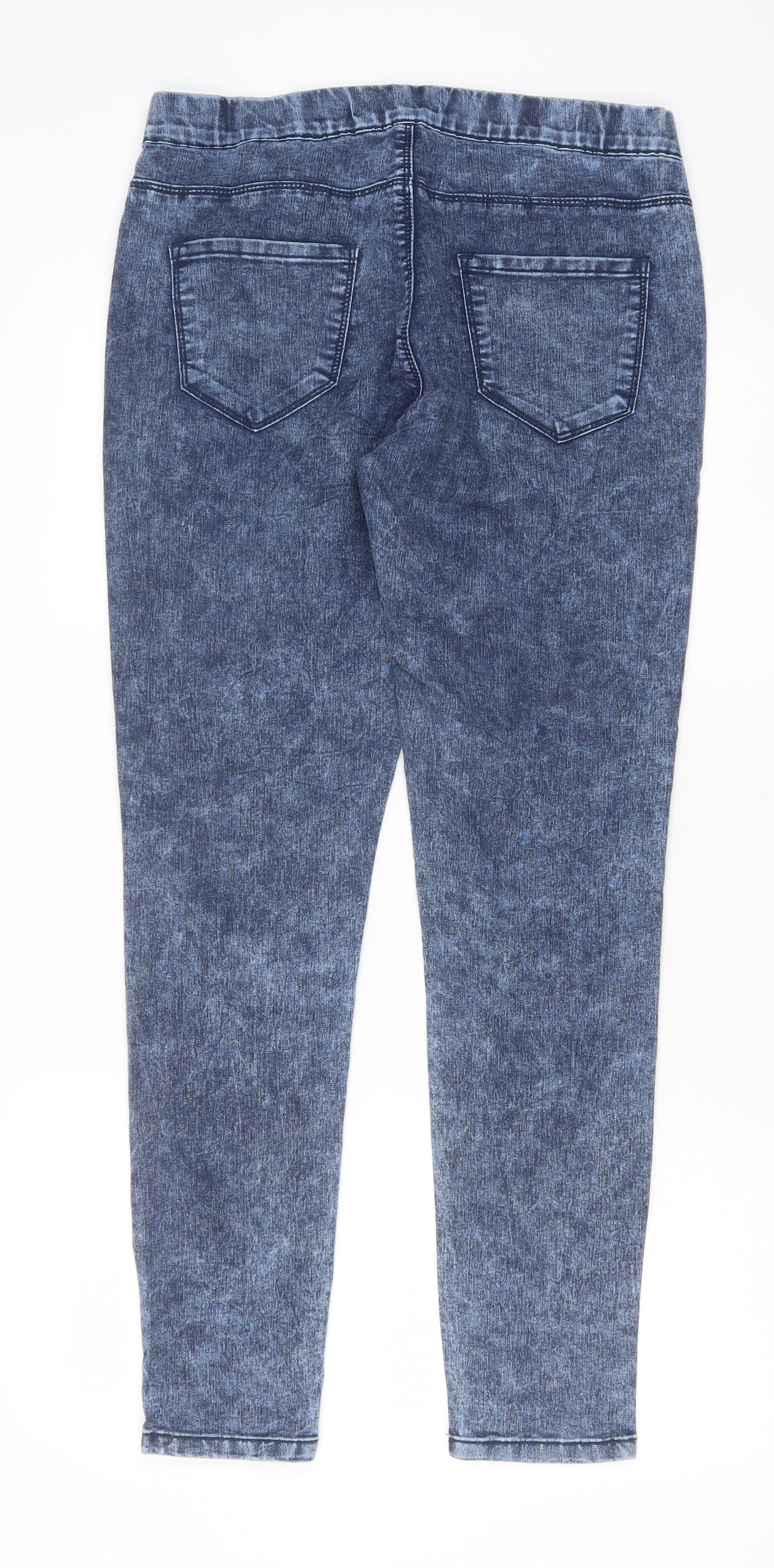 George Womens Blue Cotton Jegging Trousers Size 12 Regular