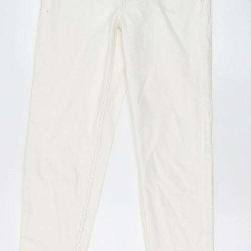 Topshop Womens White Cotton Skinny Jeans Size 26 in Regular Zip