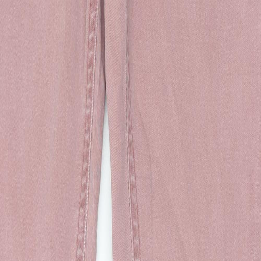 Miso Womens Pink Cotton Skinny Jeans Size 8 Extra-Slim Zip