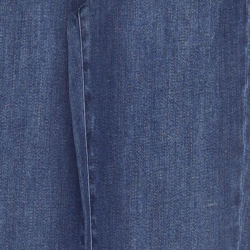 White Stuff Womens Blue Cotton Jegging Trousers Size 14 Regular