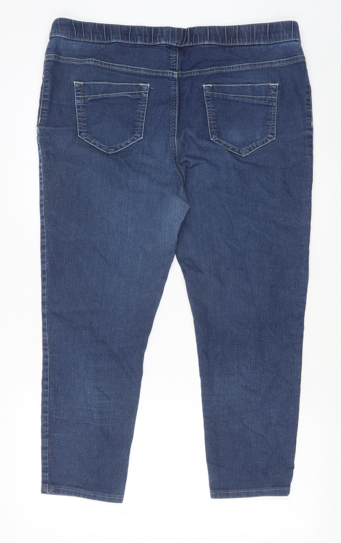 TU Womens Blue Cotton Jegging Trousers Size 18 Regular