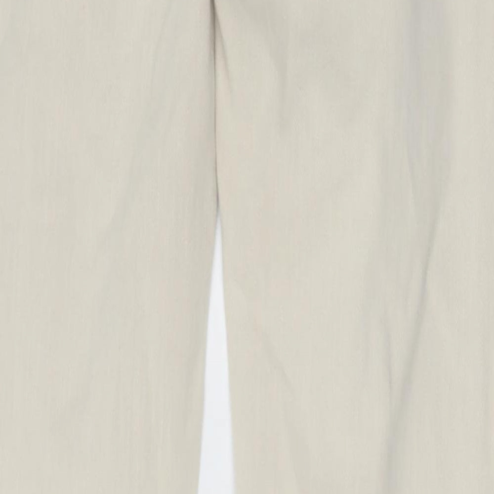 Marks and Spencer Womens Beige Cotton Skinny Jeans Size 10 Regular Zip