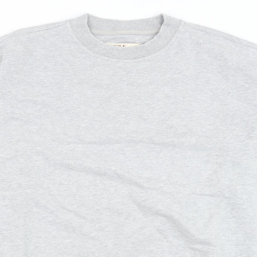 EWM Mens Grey Cotton Pullover Sweatshirt Size M