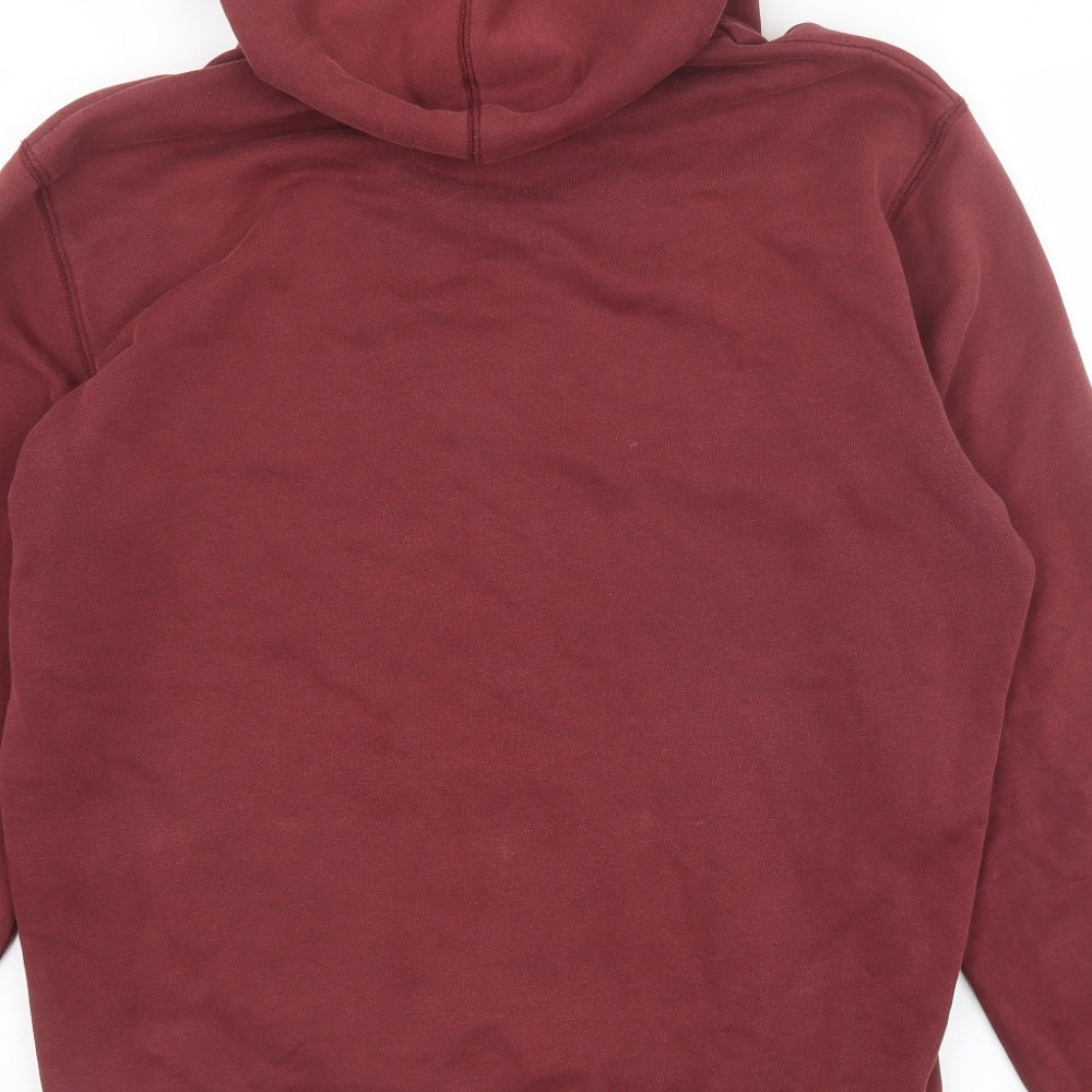 Jack Wills Mens Red Cotton Pullover Hoodie Size M