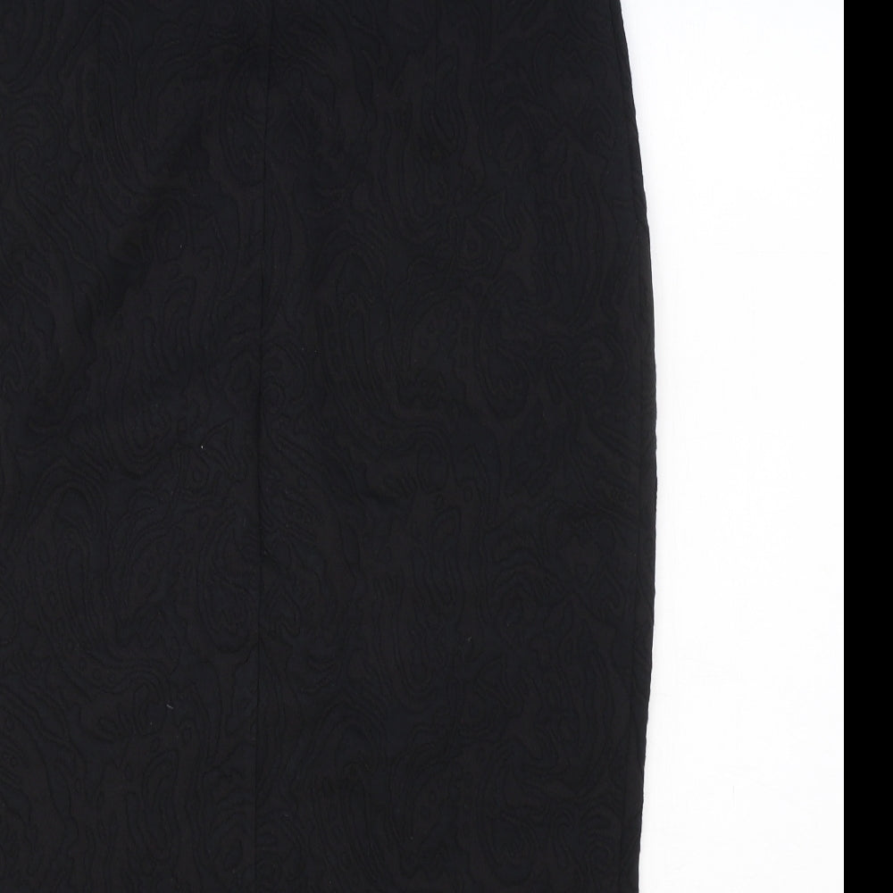 Debenhams Womens Black Cotton Straight & Pencil Skirt Size 12