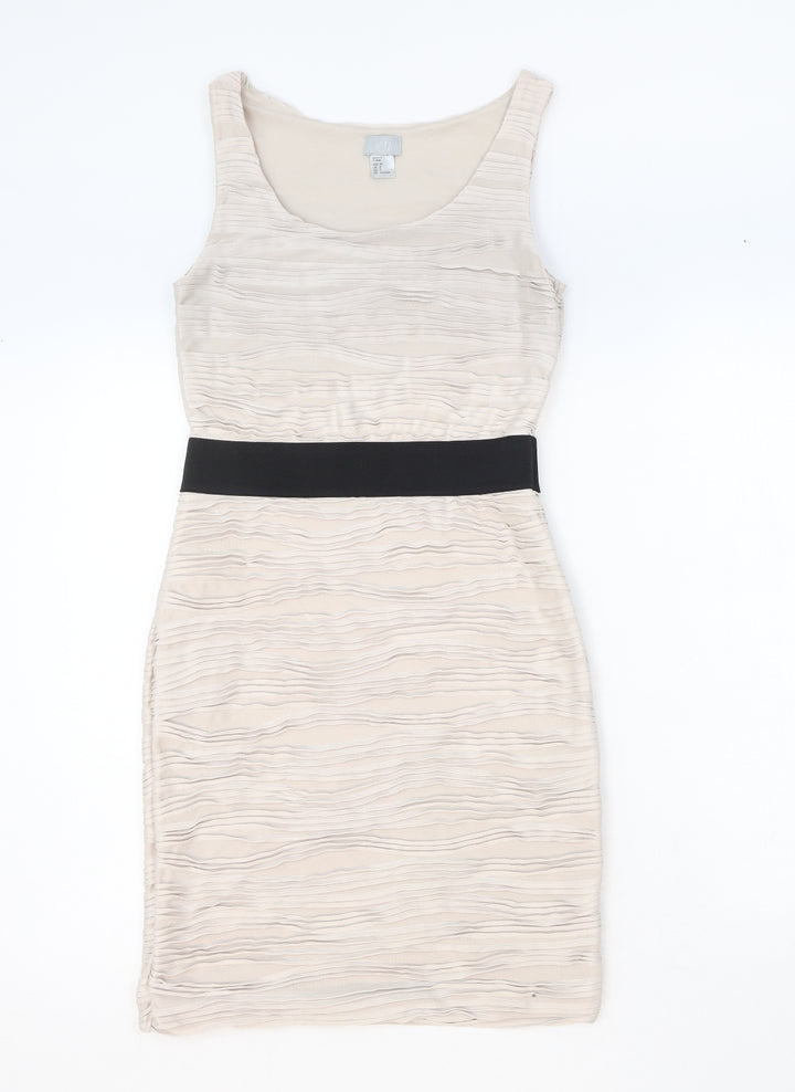 H&M Womens Pink Polyester A-Line Size 8 Scoop Neck Pullover