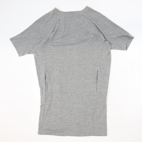 Louche Womens Grey Polyester T-Shirt Dress Size 8 Round Neck Pullover