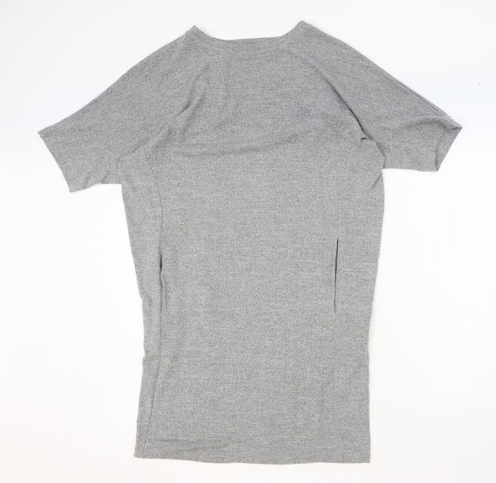 Louche Womens Grey Polyester T-Shirt Dress Size 8 Round Neck Pullover