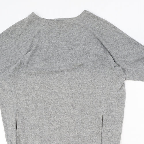Louche Womens Grey Polyester T-Shirt Dress Size 8 Round Neck Pullover