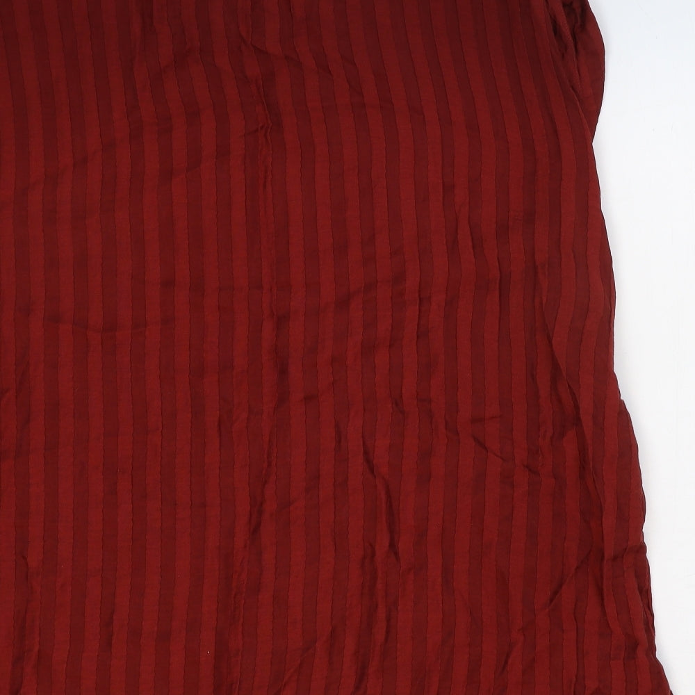 NEXT Womens Red Striped Viscose Basic Tank Size 20 Boat Neck