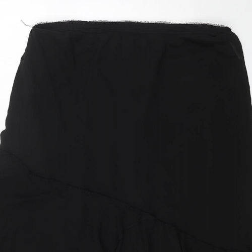 Preworn Womens Black Polyester Trumpet Skirt Size 41 in
