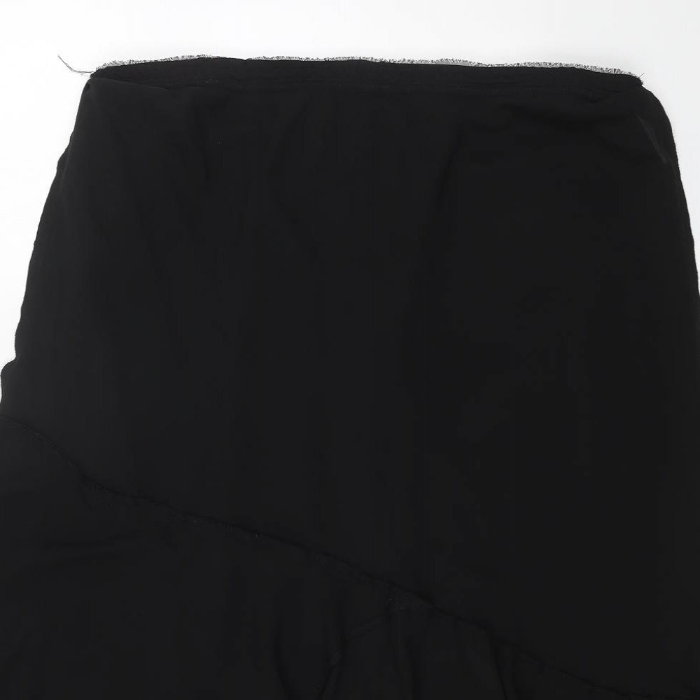 Preworn Womens Black Polyester Trumpet Skirt Size 41 in