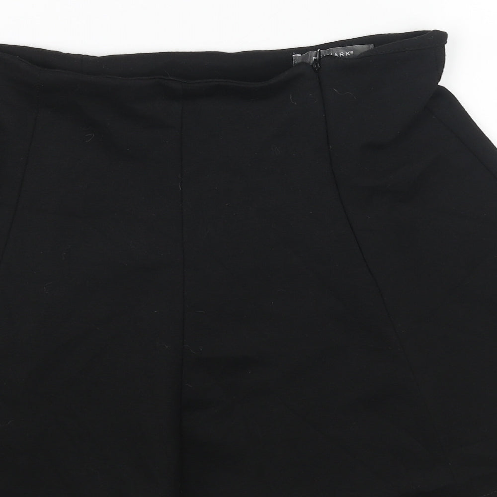 Primark Womens Black Polyester Skater Skirt Size 10 Zip