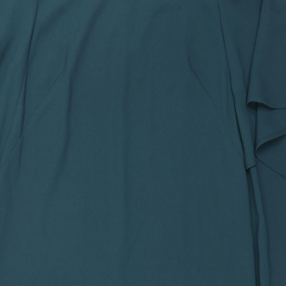 Autograph Womens Green Polyester A-Line Size 12 Round Neck Pullover