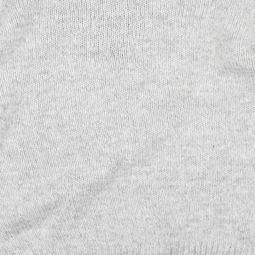 Matalan Womens Grey Mock Neck Acrylic Pullover Jumper Size M