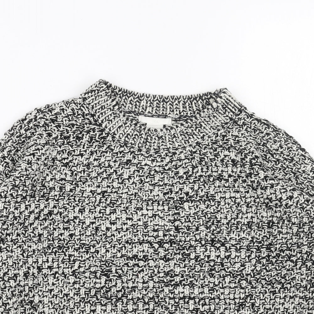 H&M Womens Grey Round Neck Cotton Pullover Jumper Size S