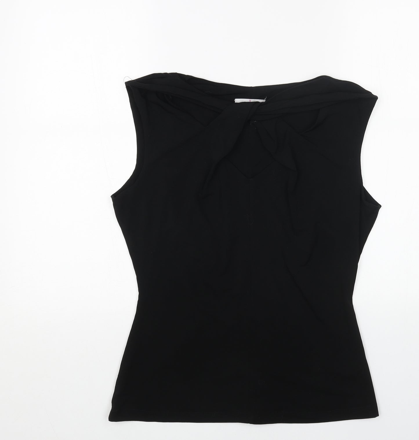 Jasper Conran Womens Black Polyester Basic Tank Size 14 V-Neck