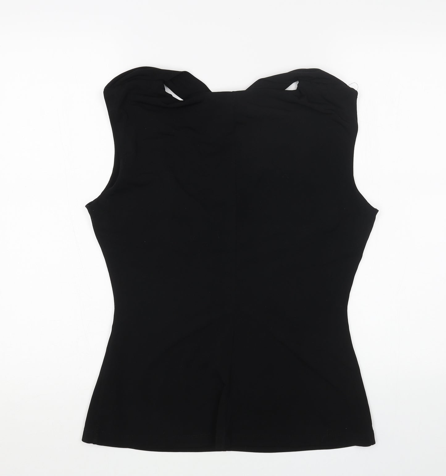 Jasper Conran Womens Black Polyester Basic Tank Size 14 V-Neck