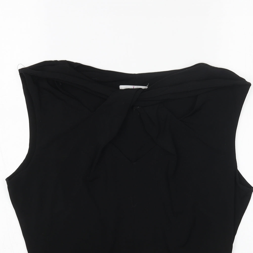 Jasper Conran Womens Black Polyester Basic Tank Size 14 V-Neck