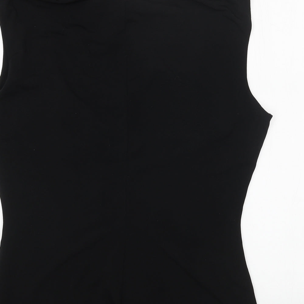 Jasper Conran Womens Black Polyester Basic Tank Size 14 V-Neck
