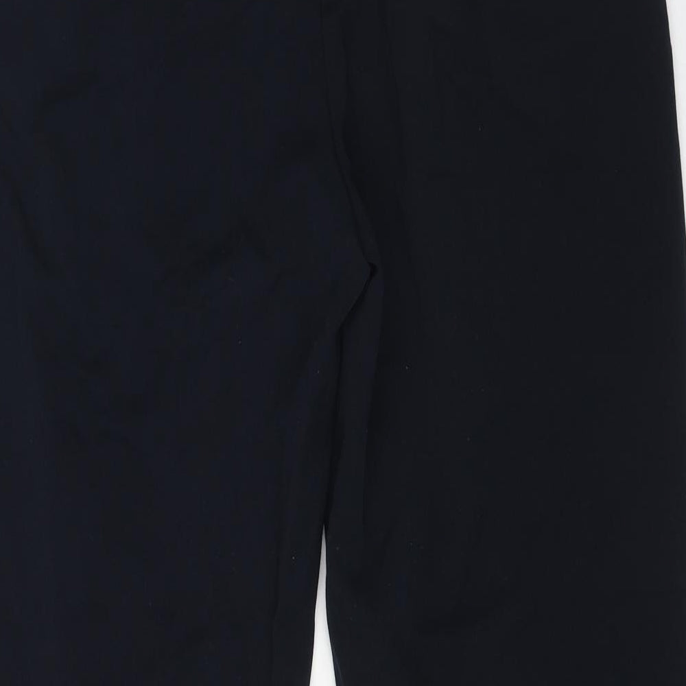 Marks and Spencer Womens Blue Polyester Dress Pants Trousers Size 14 L26 in Regular Zip
