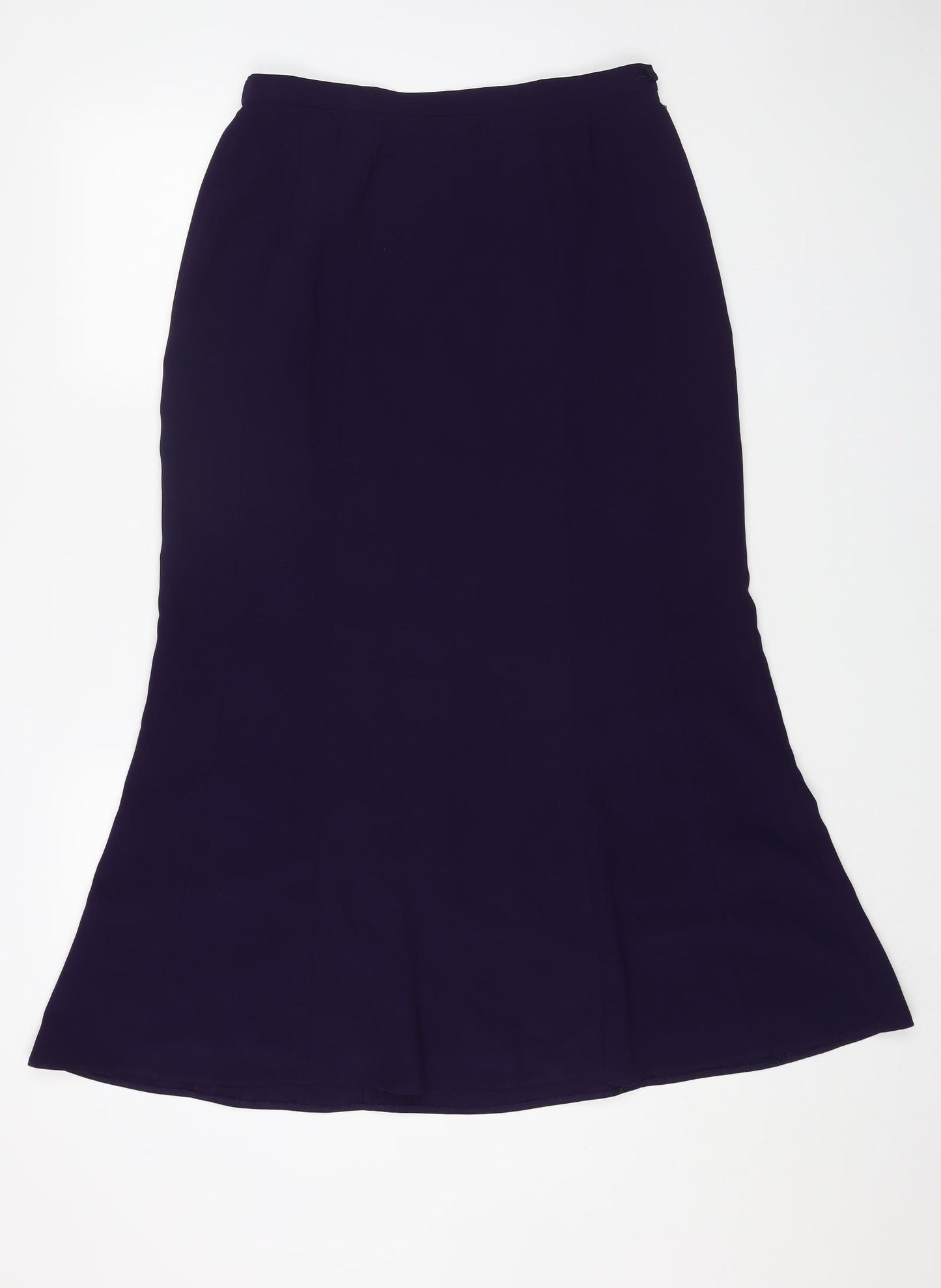 Jacques Vert Womens Purple Polyester Swing Skirt Size 12 Zip