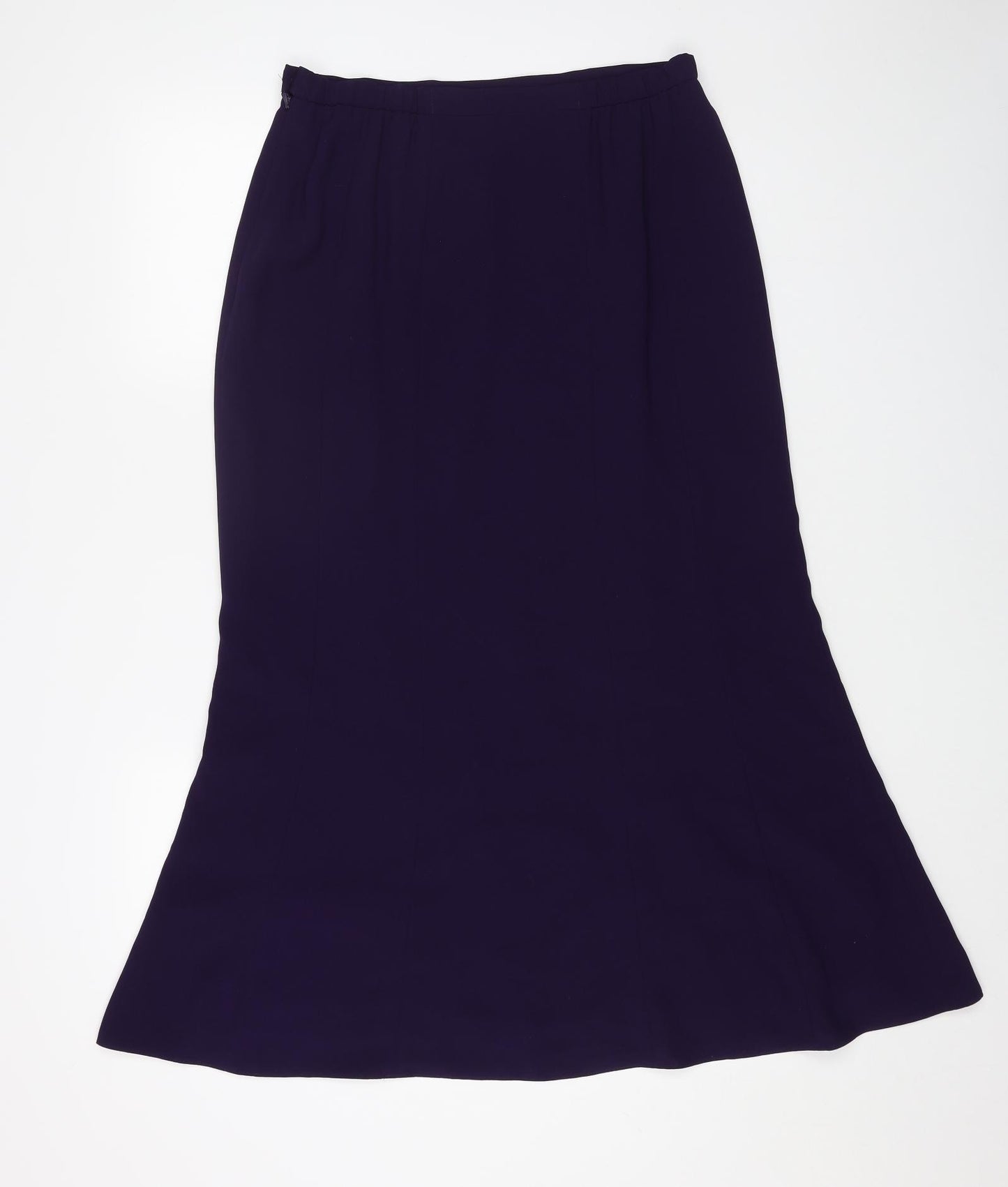 Jacques Vert Womens Purple Polyester Swing Skirt Size 12 Zip